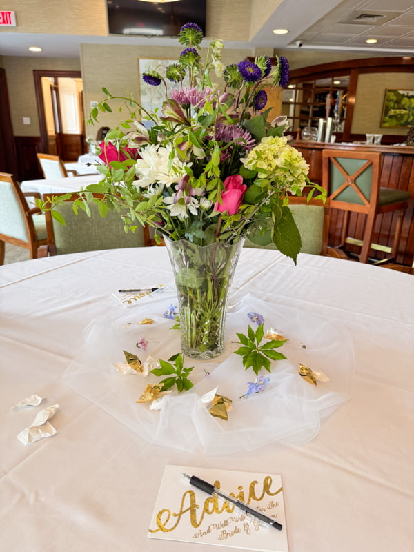 table centerpiece for bridal shower