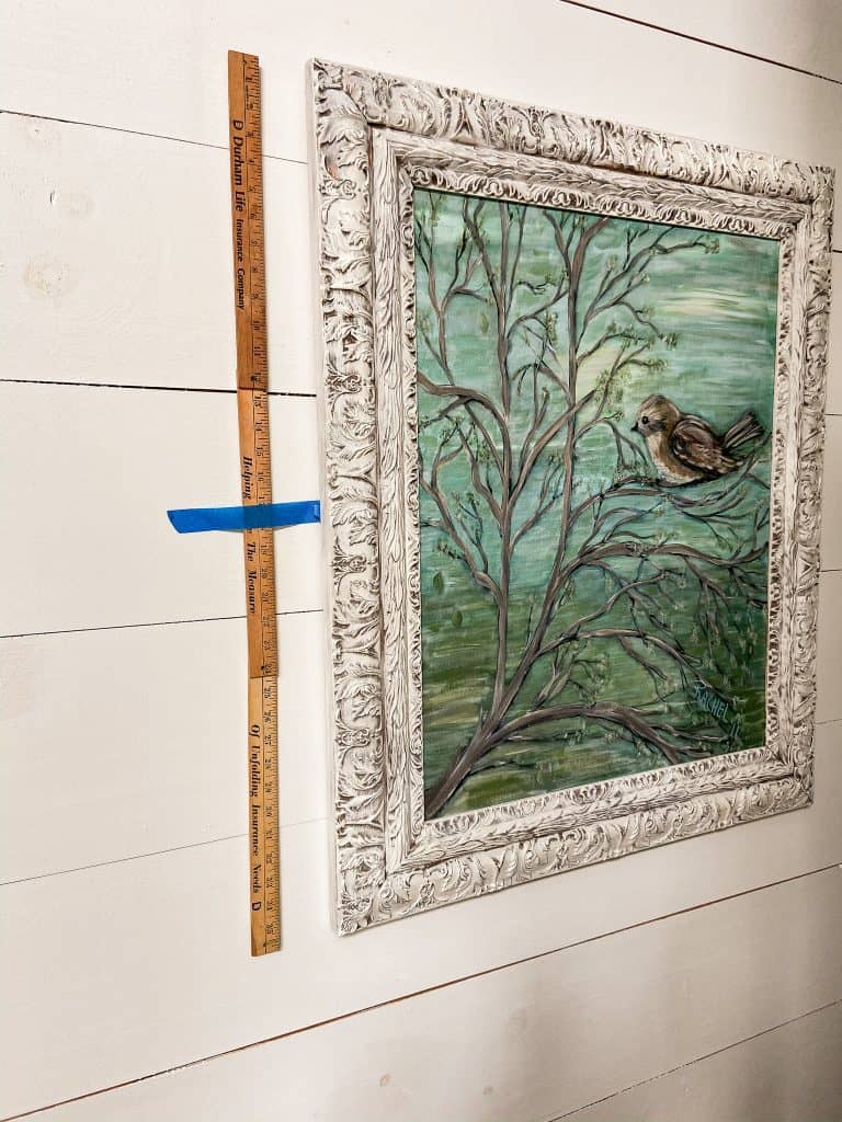 Bird Painting - Hanging Art Frame - Measure size of frame and painting.  