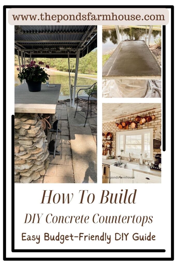 How To Build DIY Concrete Countertops for Indoors and Outdoors - Maintenance Free Countertops.  