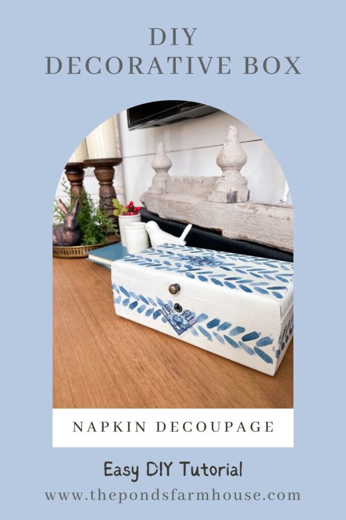 DIY Decorative Box with Napkin Decoupage