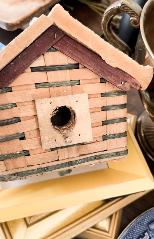 Cheap Birdhouse from thrift store.
