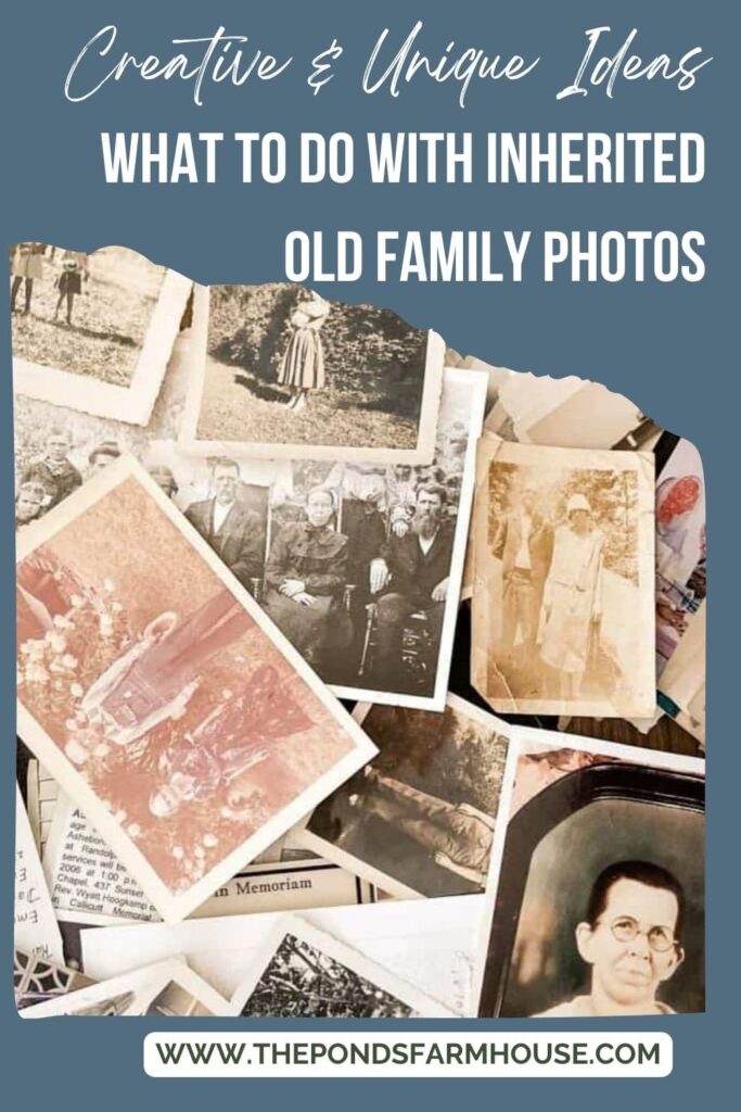 creative and unique ideas for using inherited old family photos.  