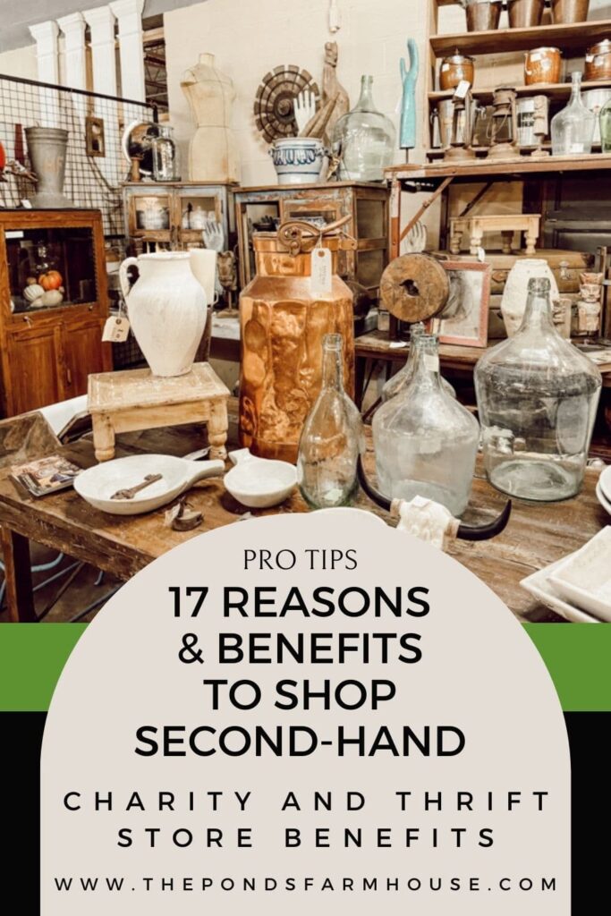 17 reasons and benefits of shopping second-hand charity shops for the best deals and eco-friendly shopping. 
