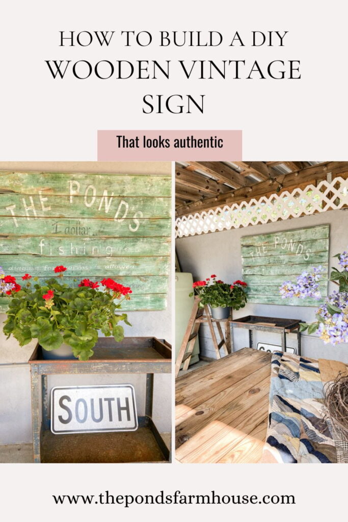 DIY Wooden Sign that looks authentic. for Farmhouse style decor.