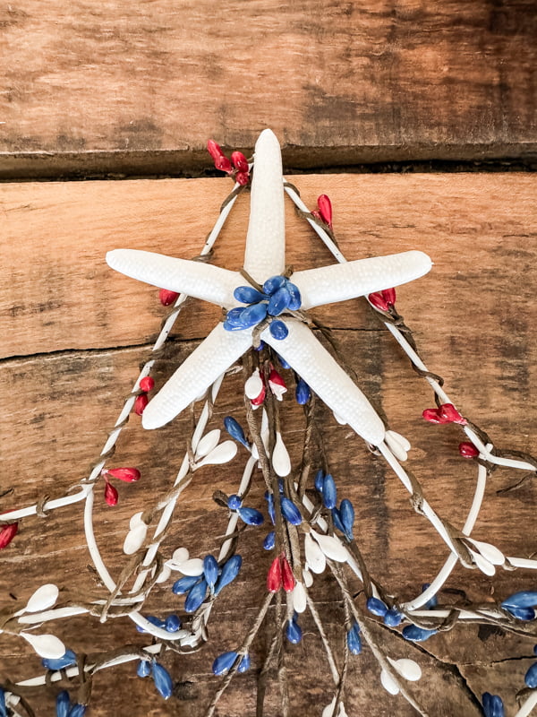 Starfish wrapped with beaded garland 