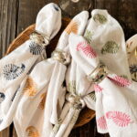 block print DIY Napkins Simple Paint technique