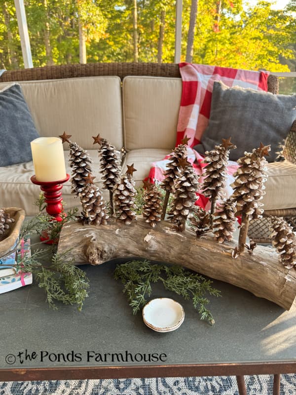 DIY Pinecone Christmas Tree Centerpiece Tutorial