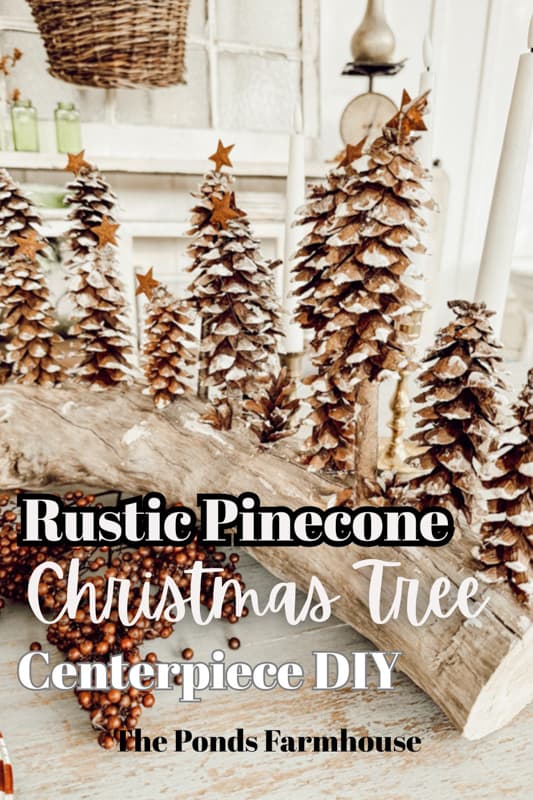 Rustic Pinecone Christmas Tree Centerpiece