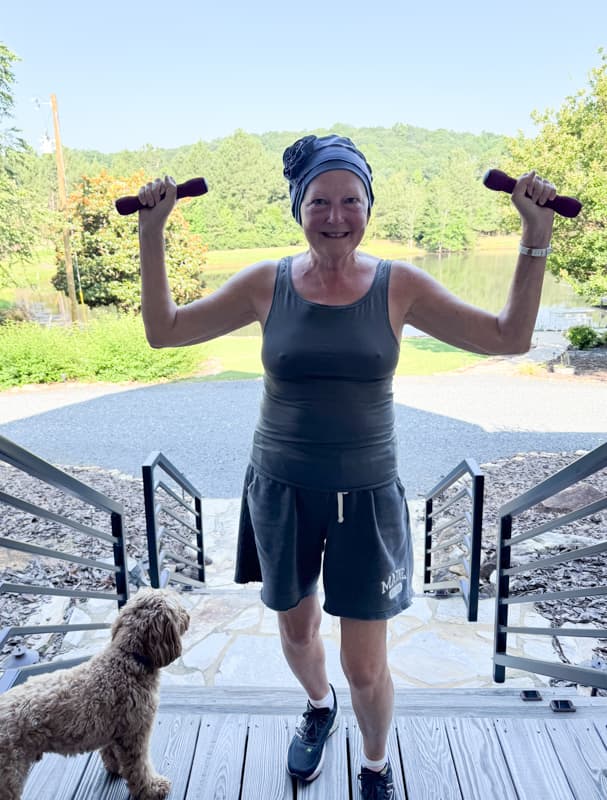 getting pumped for my workout with Rudy