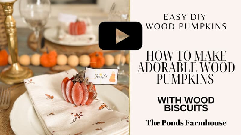 DIY wood pumpkin video