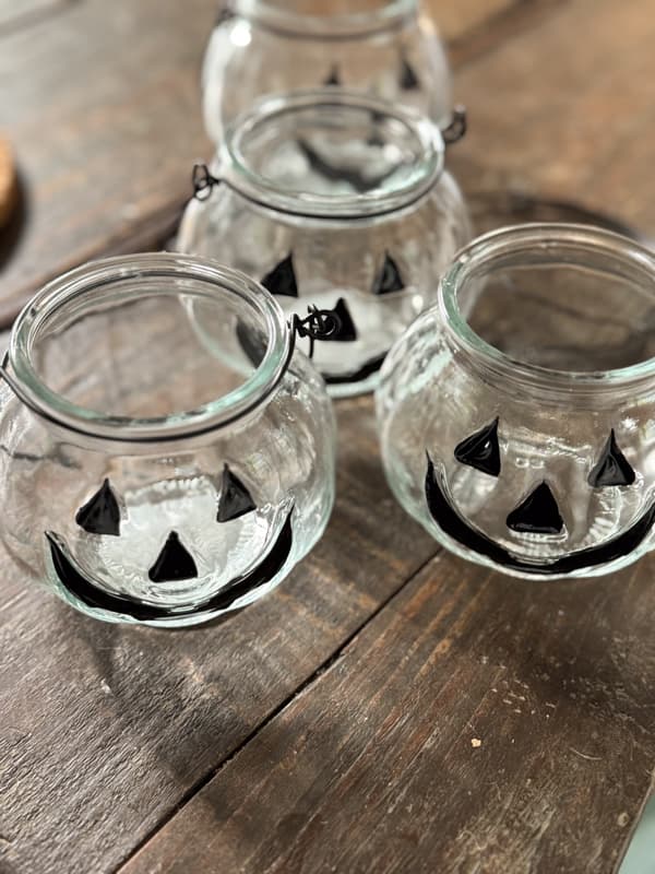 Dollar Tree Glass Candle Holders for Halloween