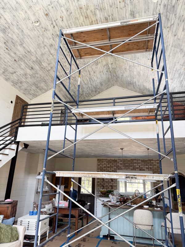 living room ready for paint