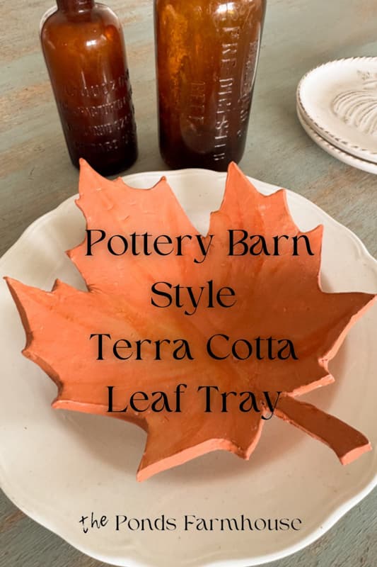 Pottery Barn Style Terra Cotta Leaf Tray Dupe