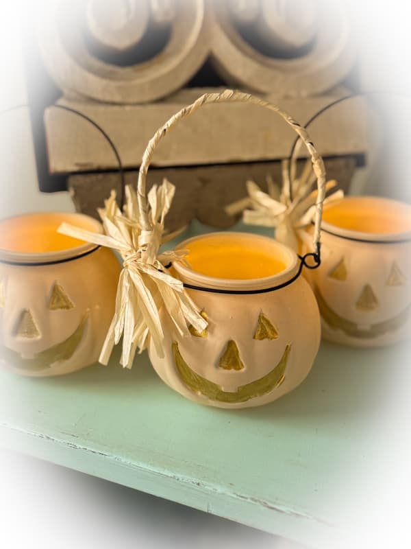 Upcycled Dollar Tree Candleholders with tea lights