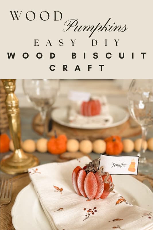 Easy DIY Wood Pumpkin - Wood Biscuit craft