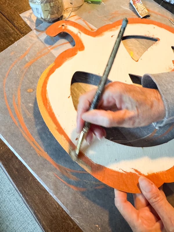 Add rub N buff gold around edges of pumpkin