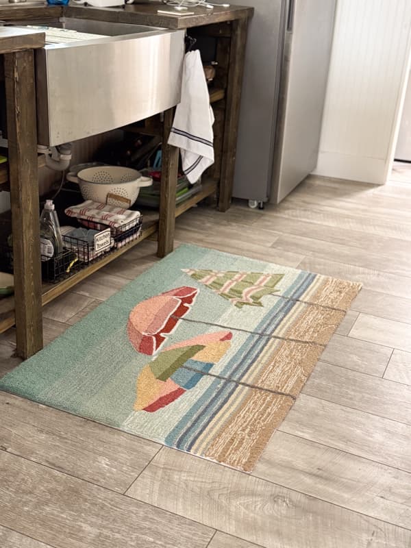 Beach Rug in Beach Cottage Kitchen