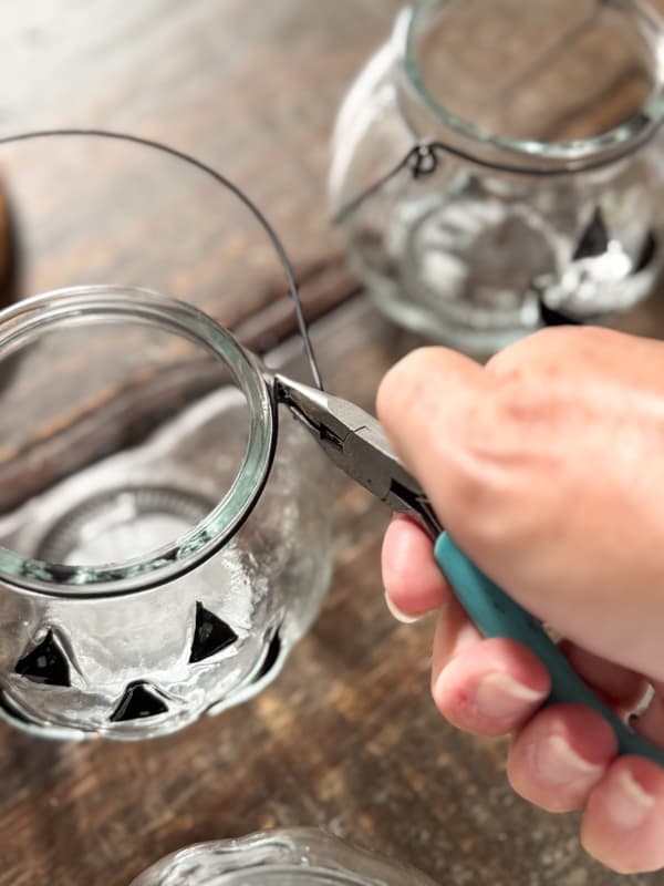 remove wire from glass candle holders