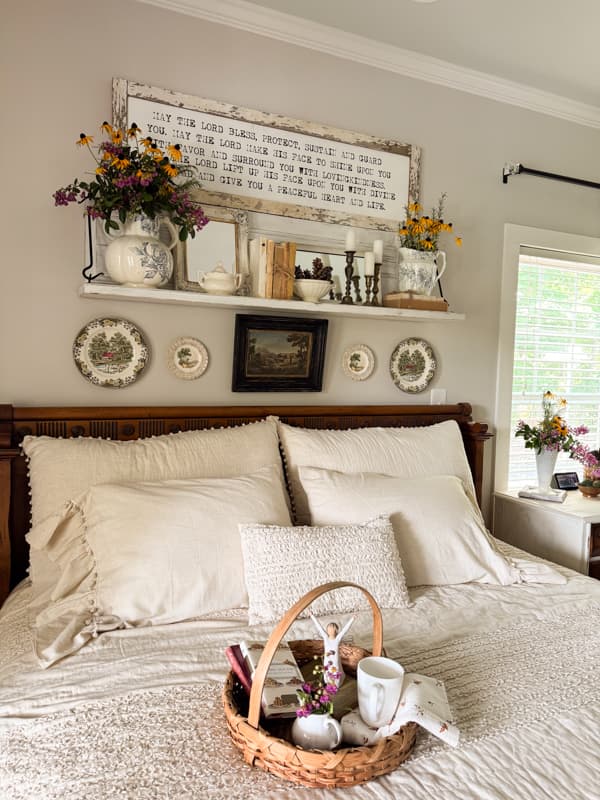 basket for bed tray for fall decorations