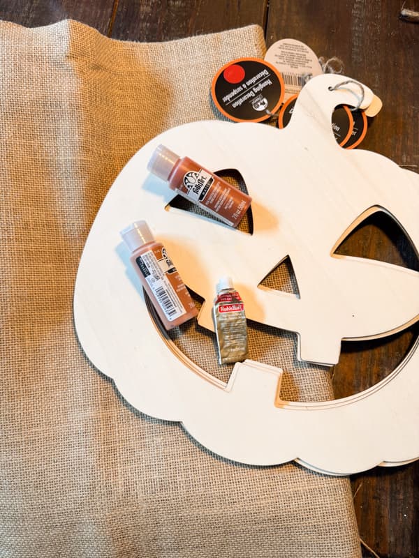 Dollar Tree Jack O Lantern and Supplies for Reversible Placemats