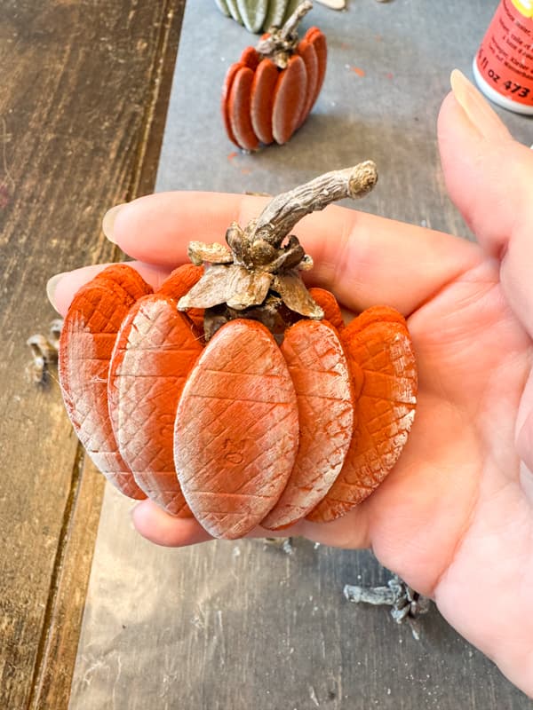 DIY Wood Pumpkin with stem