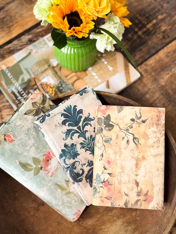 vintage paper book covers.  