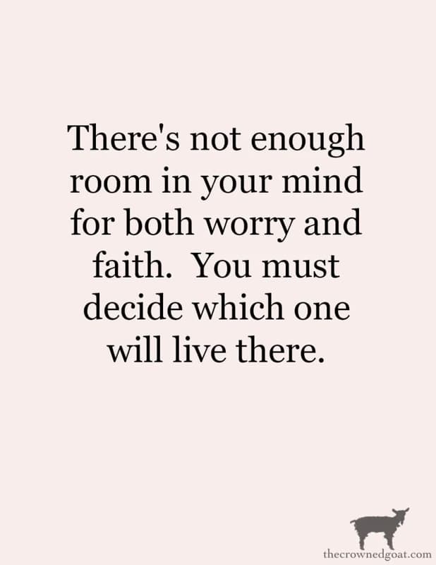 CoCo's Worry and Faith quote