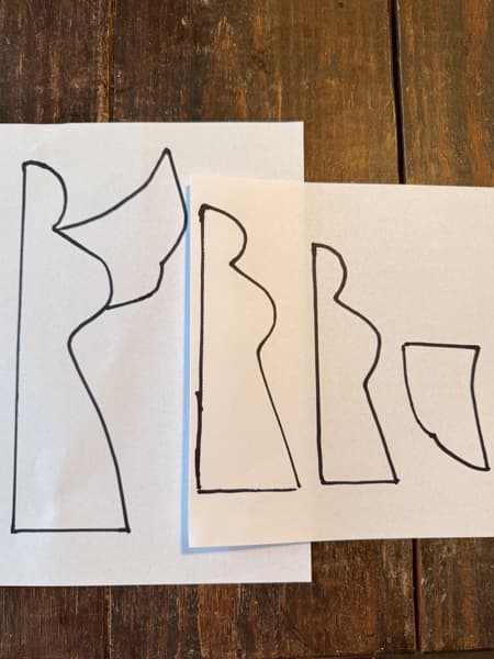 paper Christmas angel  template 