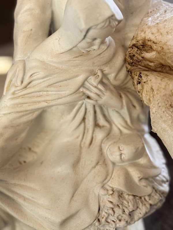 adding clear and dark wax to enhance details