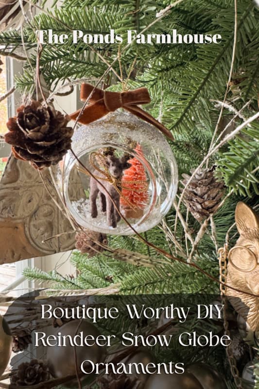 DIY Reindeer Snow Globe Christmas Ornaments