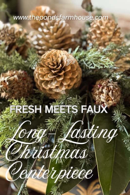 Fresh Meet Faux Long Lasting Christmas Centerpiece 