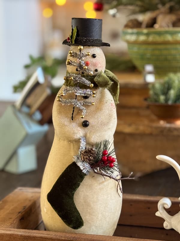 Vintage inspired snowman