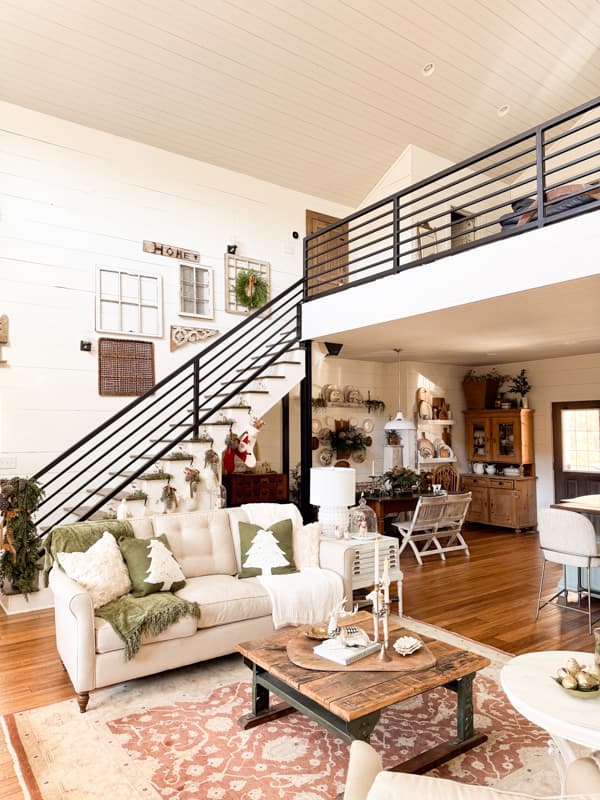 long view of living room 2025 Christmas Tour