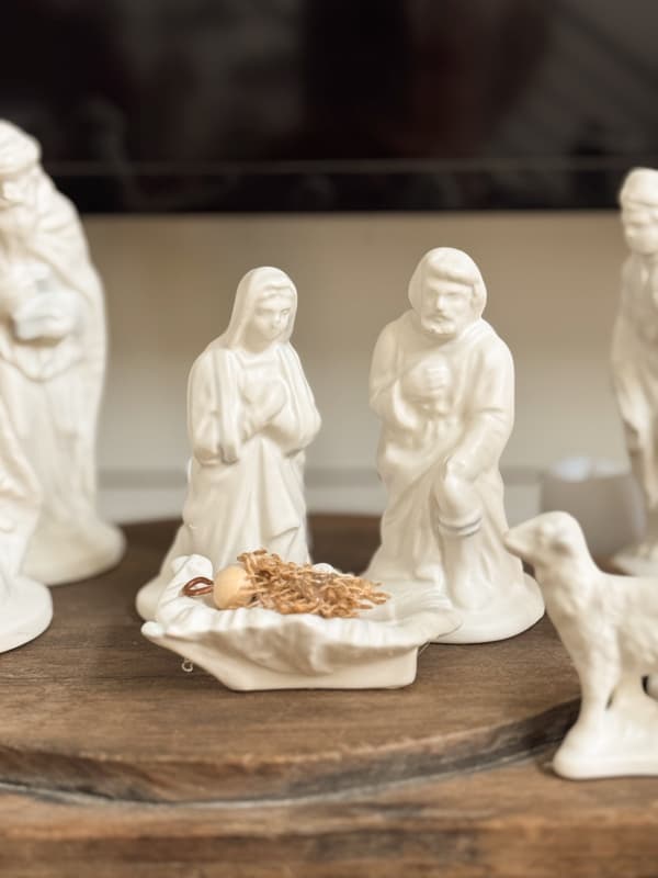 Mary & Joseph With DIY baby Jesus