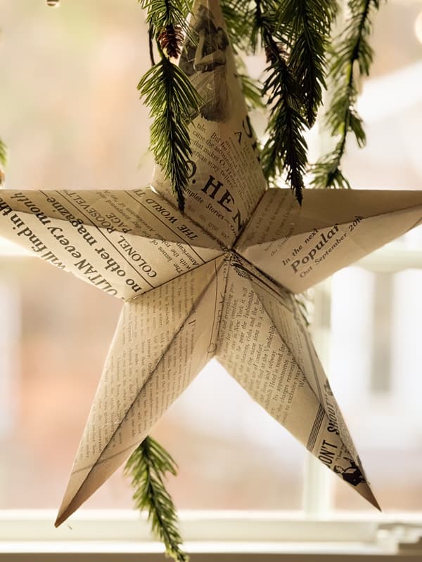 large old book page Christmas Star
