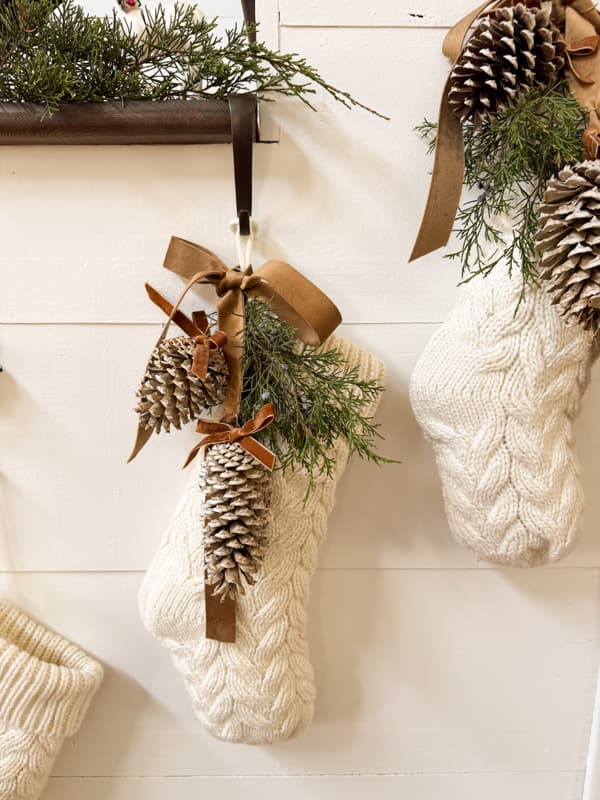 Bleach Pinecone Enhanced Christmas Stockings