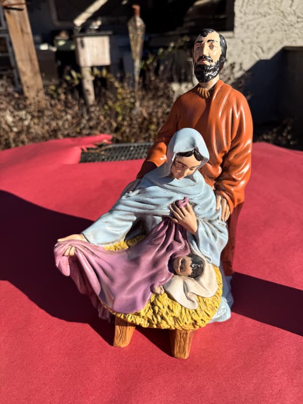 Thrift Store Nativity Scene 