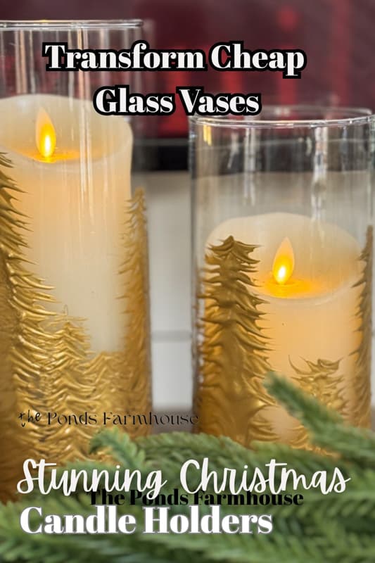 Transform Cheap Glass Vases Into Stunning Christmas Candle Holders