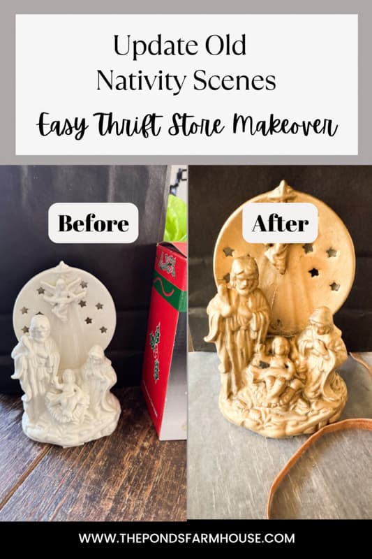 updated old nativity scene before and after