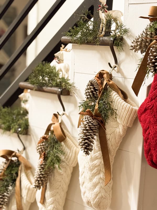 cedar and pinecone enhanced stockings