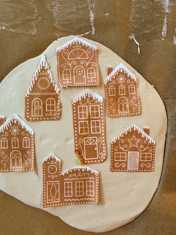 Gingerbread house templates added to air dry clay
