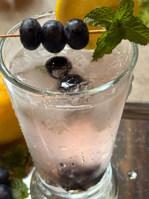 blueberry mint mojito mocktail