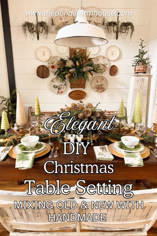 Elegant DIY Christmas Table Setting