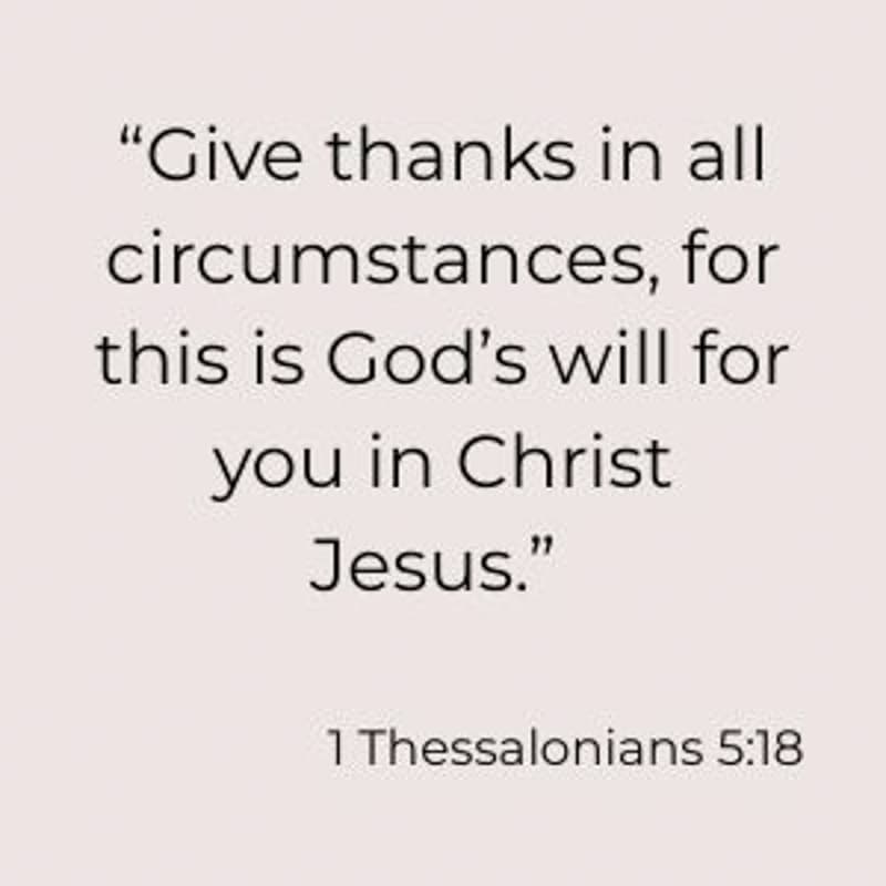 Give Thanks In All Circumstances
