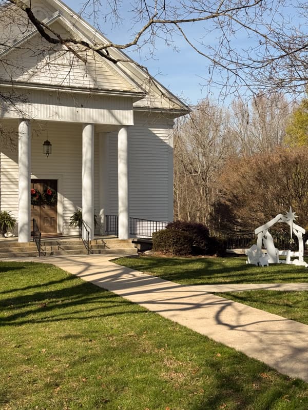 old church in Gold Hill, NC