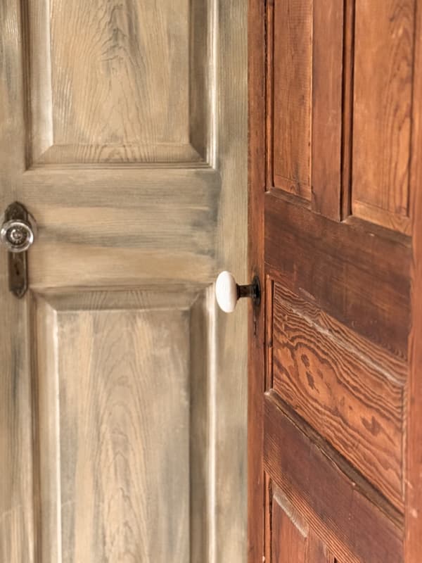 old door knobs on all doors for authentic vintage feel.