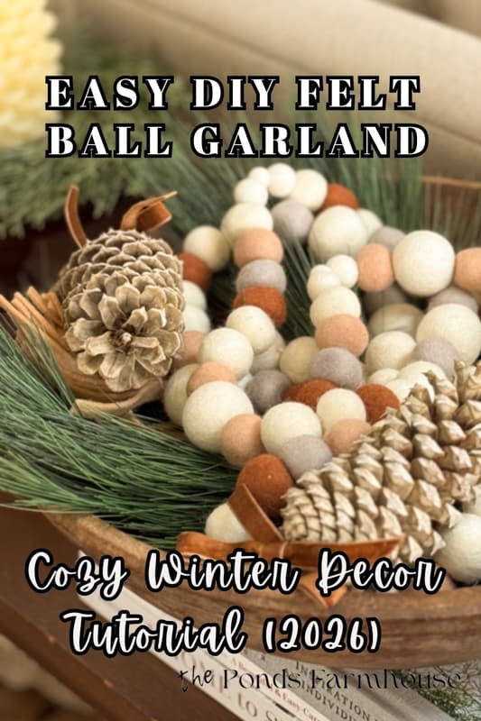 DIY Felt Ball Garland Tutorial