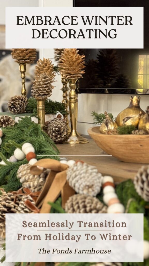 Embrace Winter Decorating with easy transitions from holiday decor