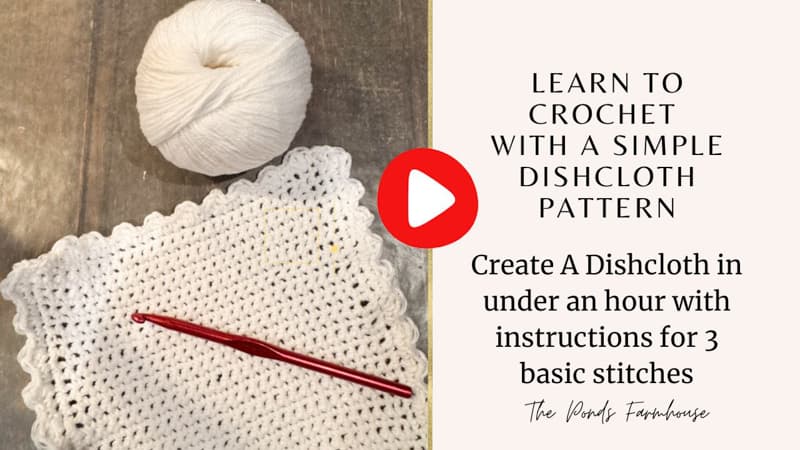 Learn to crochet a dishcloth