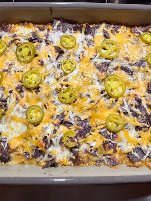 Mexican Chicken Casserole after cooking 